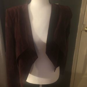 BCBG MAXAZRIA Suede Cropped Jacket Sz Sm NWOT